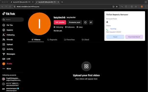 Download Reposts Remover for TikTok – Hapus Repost Sekali Klik - Screenshot 2