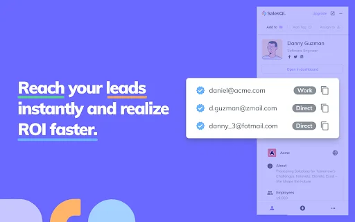 Download SalesQL Terbaru – Cari Email B2B LinkedIn Gratis - Screenshot 2