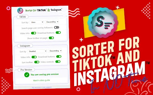 Feed Sorter TikTok & Instagram – Urutkan Reels & Analisis Data - Screenshot 1