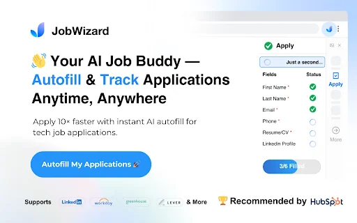 JobWizard: Isi Lamaran Kerja Otomatis & Resume ATS Gratis - Screenshot 1