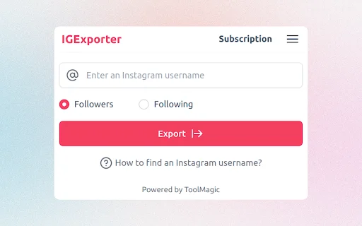 Ekspor Followers Instagram ke Excel – IExporter Tool Terbaru - Screenshot 1