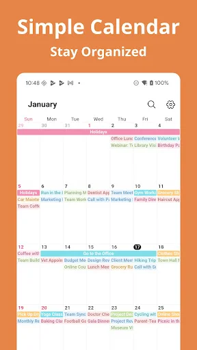 Download Simple Calendar: Clean&Minimal Terbaru – Jadwal Mudah - Screenshot 1