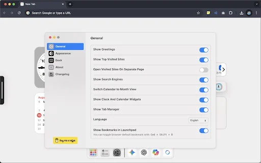 Download Mac New Tab Terbaru – Ubah Tampilan Browser Anda - Screenshot 3