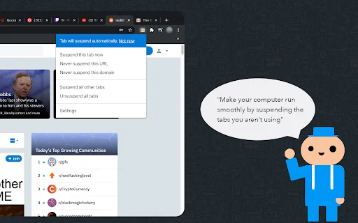 The Great Suspender Reloaded 2026 – Hemat RAM & Percepat Chrome - Screenshot 1