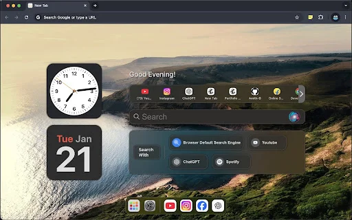 Download Mac New Tab Terbaru – Ubah Tampilan Browser Anda - Screenshot 1