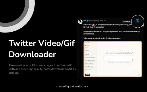 Download Twitter Video/GIF Terbaru – Simpan Media X Gratis - Screenshot 1