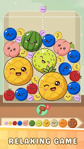 Download Fruit Drop Satisfy-Juicy Merge Terbaru – Game Puzzle Seru - Screenshot 1