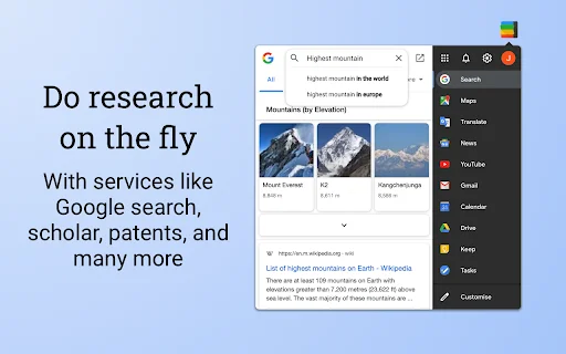 Download Black Menu for Google – Akses Cepat Semua Layanan Google - Screenshot 1