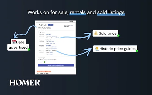 Unduh Homer Extension – Cek Harga Properti Australia Tersembunyi - Screenshot 3