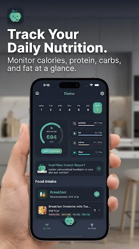 Download Dietor – AI Calorie Counter Terbaru – Lacak Diet Gratis - Screenshot 1