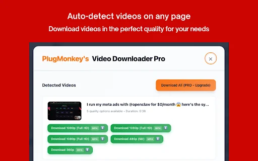 Video Downloader Pro – Unduh Video dari Web dengan Mudah - Screenshot 1