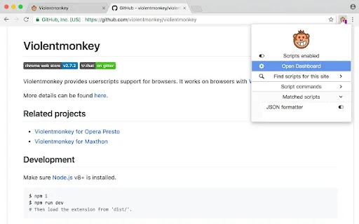 Download Violentmonkey BETA Terbaru – Manajer Userscript Gratis - Screenshot 2