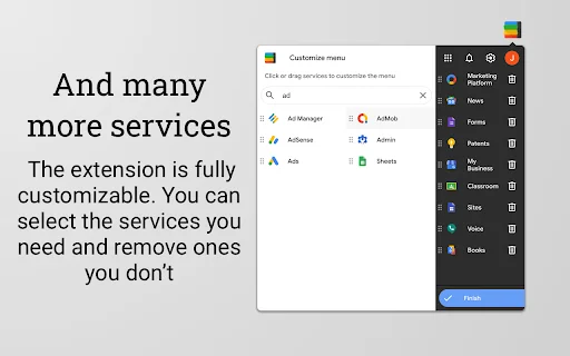 Download Black Menu for Google – Akses Cepat Semua Layanan Google - Screenshot 5