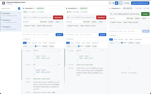 Download PieSocket WebSocket Client – Debugging API Terbaik - Screenshot 2