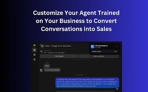 FB Auto Reply AI: Chatbot Otomatis untuk Marketplace Indonesia - Screenshot 3