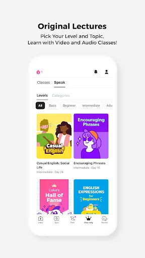 Download Cake: Belajar Bahasa Inggris & Korea Gratis Terbaru - Screenshot 8