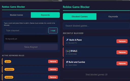 Download Roblox Game Blocker Terbaru – Sembunyikan Game Tidak Relevan - Screenshot 2