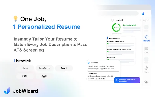 JobWizard: Isi Lamaran Kerja Otomatis & Resume ATS Gratis - Screenshot 3