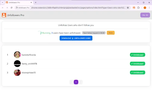 Unfollow Pro Terbaru – Alat Unfollow Massal Instagram Terbaik - Screenshot 3
